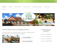 Tablet Screenshot of landgasthof-wichern.de